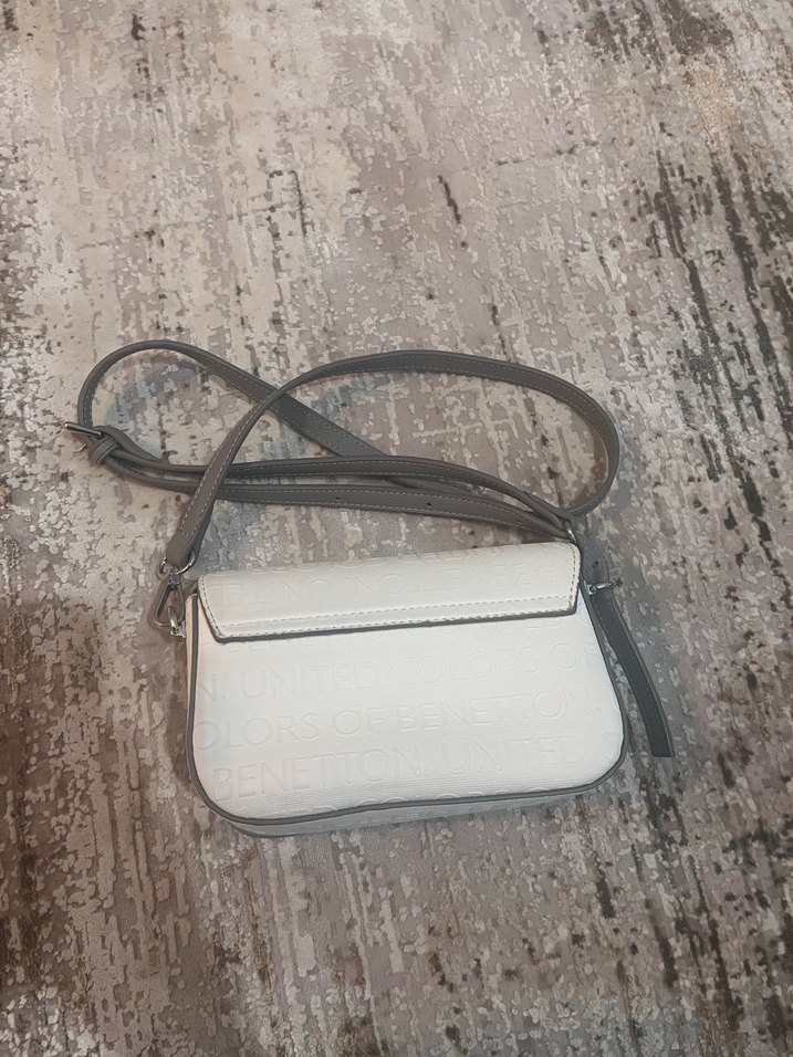 Gri Deri Kadın Omuz Çantası - Görsel 2