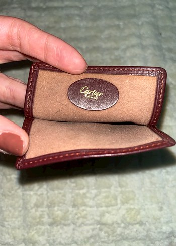 Cartier Bordo Deri Gözlük Kılıfı - Görsel 2