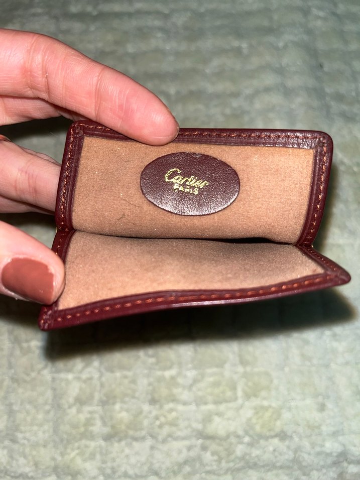 Cartier Bordo Deri Gözlük Kılıfı - Görsel 2