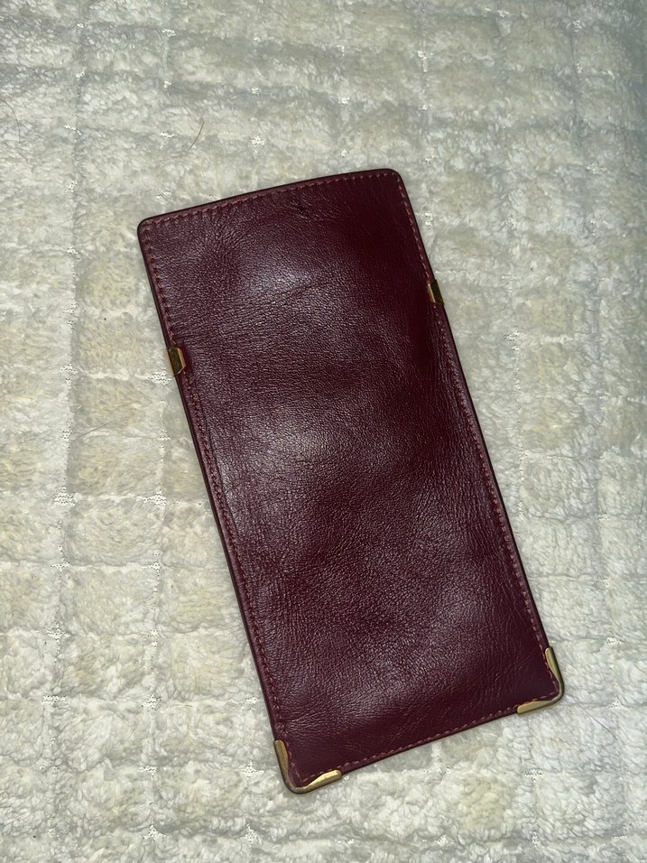 Cartier Bordo Deri Gözlük Kılıfı - Görsel 3