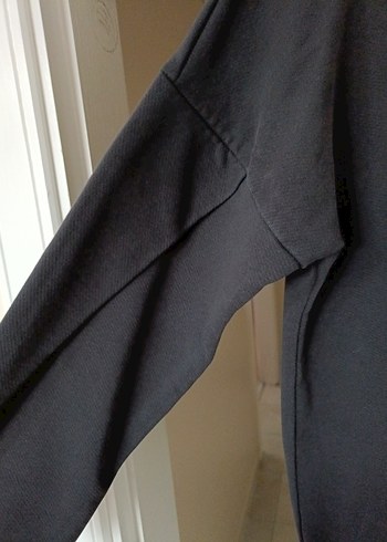 Siyah Kadın Oversize Sweatshirt - Görsel 2