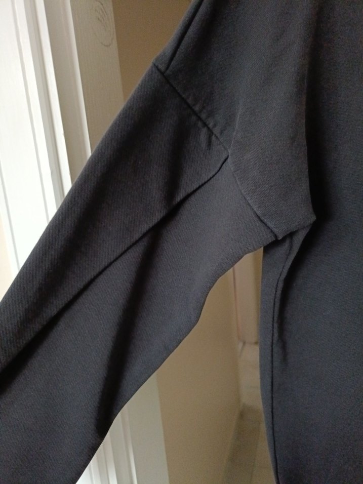 Siyah Kadın Oversize Sweatshirt - Görsel 2