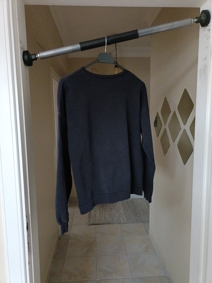 Siyah Kadın Oversize Sweatshirt - Görsel 4