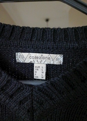 siyah Kadın Örme Yün Kazak - Görsel 2