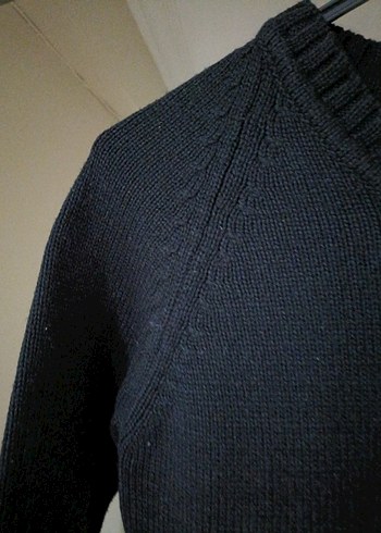 siyah Kadın Örme Yün Kazak - Görsel 4