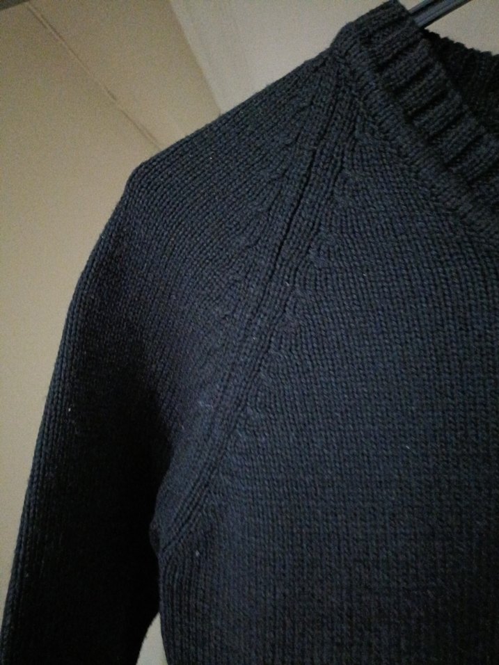 siyah Kadın Örme Yün Kazak - Görsel 4