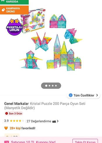 Renkli 200 Parça Kristal Bağlantı Oyuncak Seti - Görsel 4