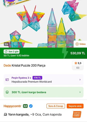 Renkli 200 Parça Kristal Bağlantı Oyuncak Seti - Görsel 3