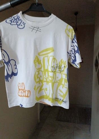 Beyaz Baskılı Erkek Çocuk Tişörtü - Görsel 3