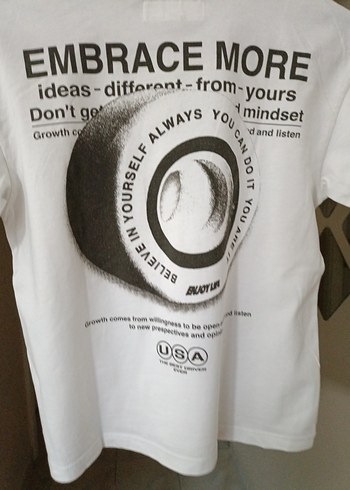 Erkek Çocuk Beyaz Baskılı Kısa Kollu Tişört - Görsel 8