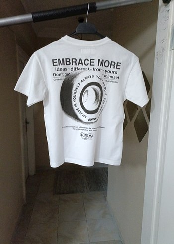 Erkek Çocuk Beyaz Baskılı Kısa Kollu Tişört - Görsel 7