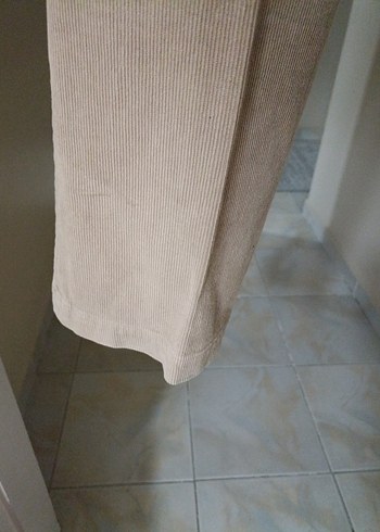 Bej Kadın Süet Kemerli Pantolon - Görsel 6