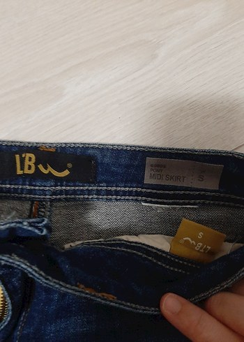 Lacivert Denim Mini Etek - Görsel 2