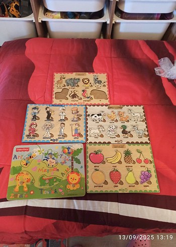 Fisher Price Renkli Eğitici Ahşap Puzzle Seti