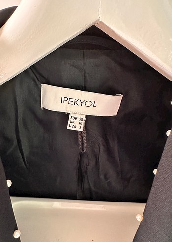 Siyah incili Kadın Blazer Ceket - Görsel 2