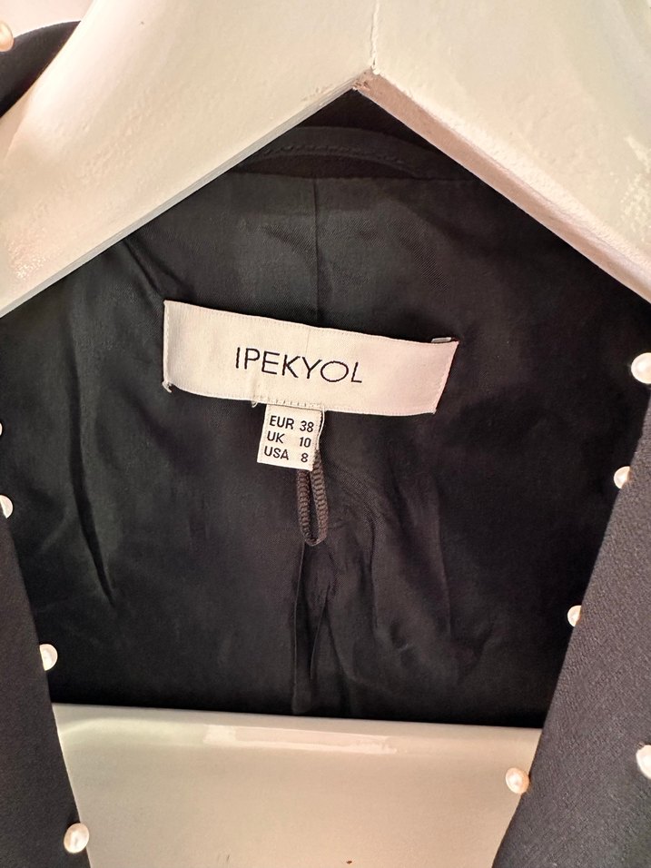 Siyah incili Kadın Blazer Ceket - Görsel 2