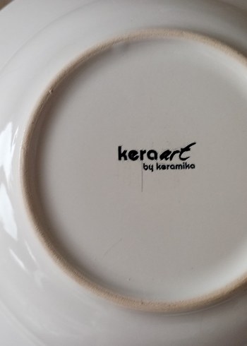 Keramika 26 cm Makarna Tabağı 6lı beyaz ve gri desenli - Görsel 3