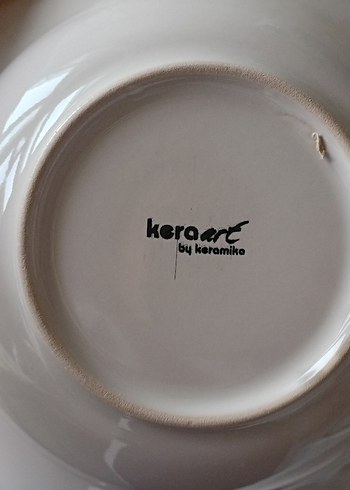 Keramika 26 cm Makarna Tabağı 6lı beyaz ve gri desenli - Görsel 8