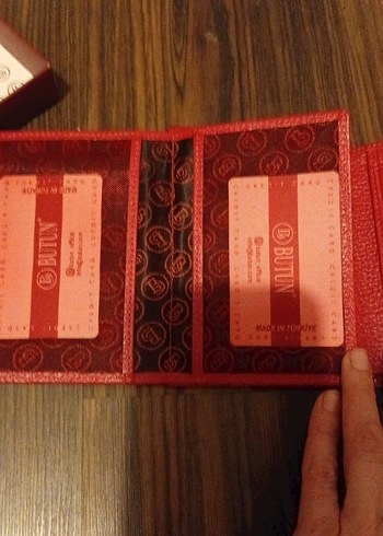 Kırmızı Deri Cüzdan - Görsel 6