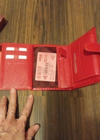 Kırmızı Deri Cüzdan - Görsel 7