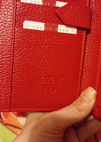 Kırmızı Deri Cüzdan - Görsel 4