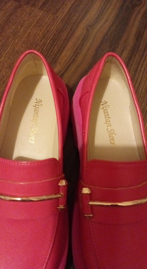 Pembe Kadın Platform Topuklu Tokalı Loafer - Görsel 4