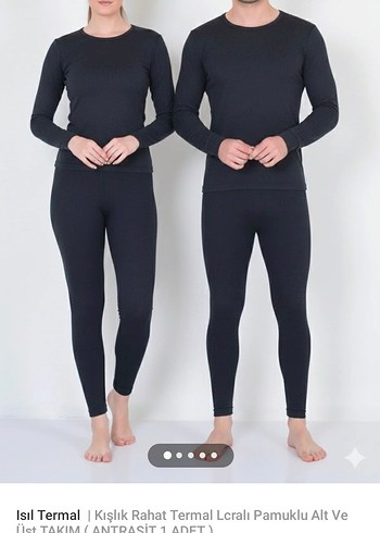 Isıl Termal Siyah Unisex Termal İçlik Takım - Görsel 2