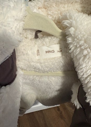 Kürklü kahverengi Erkek bebek Kaban - Görsel 2