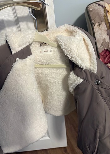 Kürklü kahverengi Erkek bebek Kaban - Görsel 5