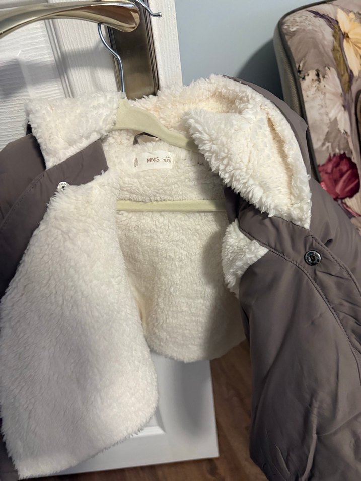 Kürklü kahverengi Erkek bebek Kaban - Görsel 5