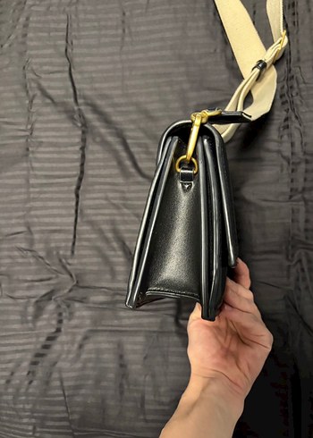 Siyah Deri Kadın Omuz Çantası - Görsel 4