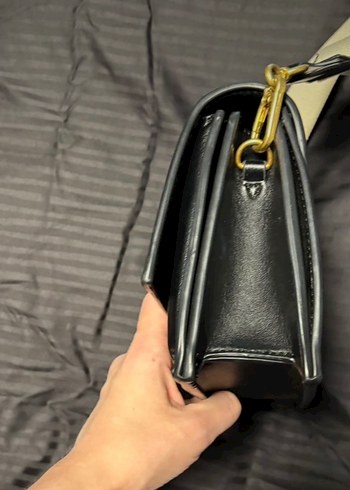 Siyah Deri Kadın Omuz Çantası - Görsel 3
