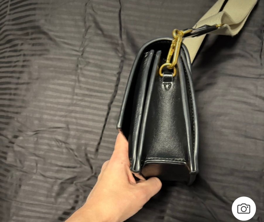 Siyah Deri Kadın Omuz Çantası - Görsel 3