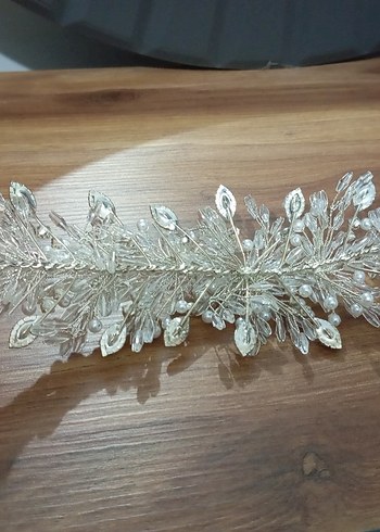 Beyaz Boncuklu Kadın Saç Aksesuarı 1 kere kullenilmis temiz - Görsel 3