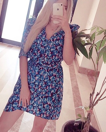 Zara Mavı elbıse
