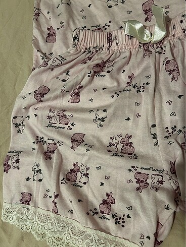 s Beden Sıfır şortlu pijama takımı
