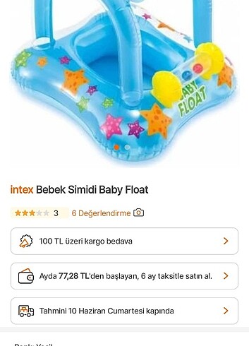Baby float intex
