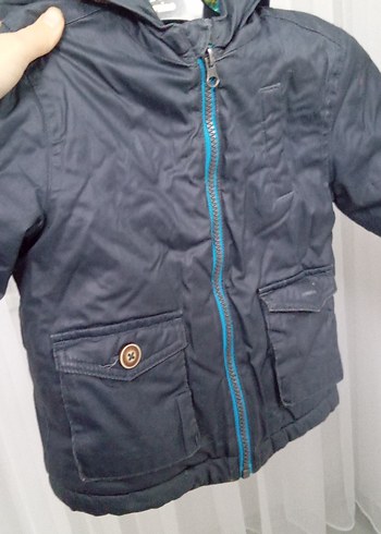 Erkek Çocuk Gri Fermuarlı Mont - Görsel 5