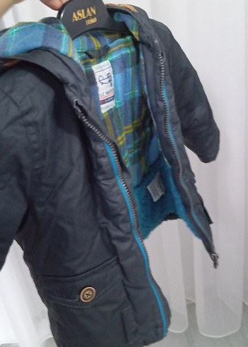 Erkek Çocuk Gri Fermuarlı Mont - Görsel 6