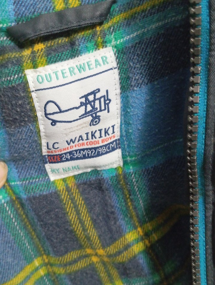 Erkek Çocuk Gri Fermuarlı Mont - Görsel 3