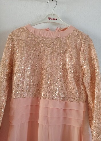 Toz pembe abiye