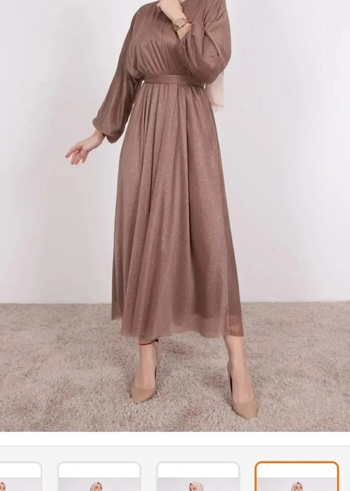 Kahverengi abiye  - Görsel 4