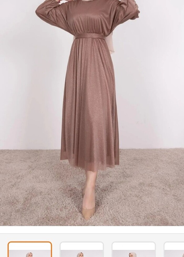 Kahverengi abiye  - Görsel 5