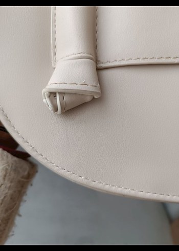 Bej Deri Kadın Çanta - Modern Klasik - Görsel 2