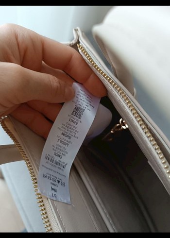 Bej Deri Kadın Çanta - Modern Klasik - Görsel 5