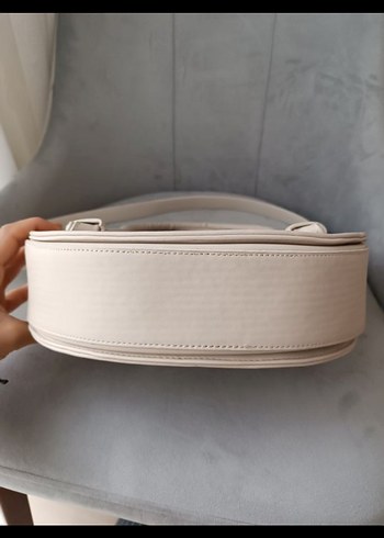 Bej Deri Kadın Çanta - Modern Klasik - Görsel 4