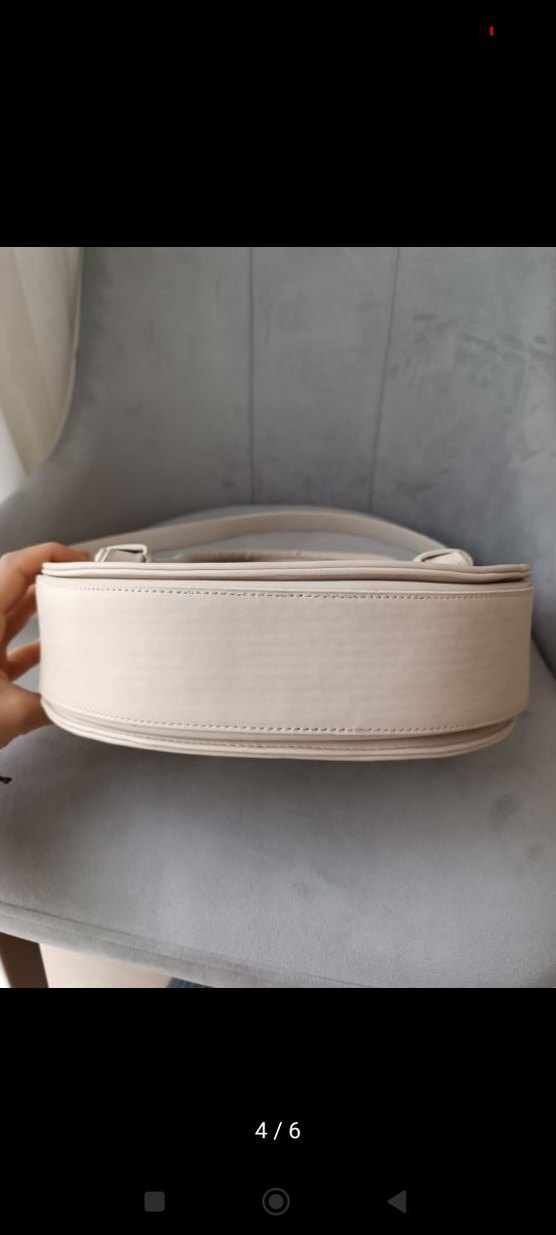 Bej Deri Kadın Çanta - Modern Klasik - Görsel 4