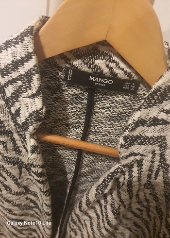 Gri Zebra Desenli Midi Kadın hırka - Görsel 2