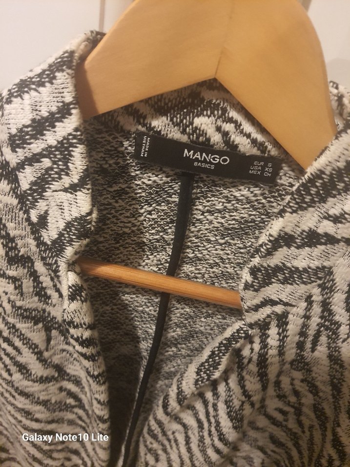 Gri Zebra Desenli Midi Kadın hırka - Görsel 2