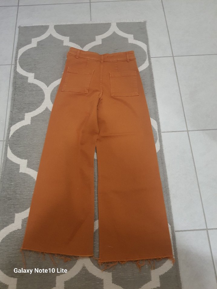 Kadın turuncui Bol Kesim Pantolon - Görsel 2